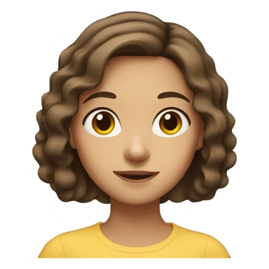 girl with brown eyes and shoulder-length brown hair sticker