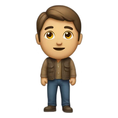 homme qui tient un beschrelle sticker