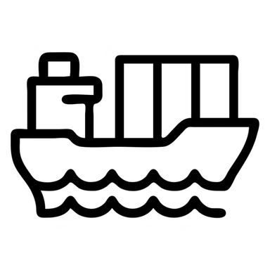 icon for "Supply Chain Experience" with a cargo ship symbol sticker