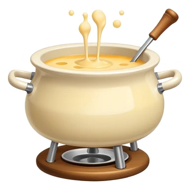 Cheese fondue pot sticker