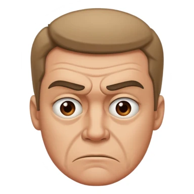 man with a disgusted face sticker