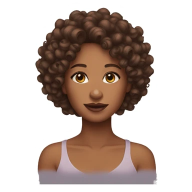 a brown skin curly hair queen sticker
