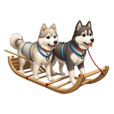 Dog sled sticker