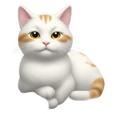 cat in a meditative pose sits above the clouds sticker
