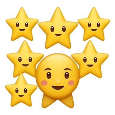 Centang berwarna putih berada di dalam bintang warma kuning sudutnya sepuluh sticker