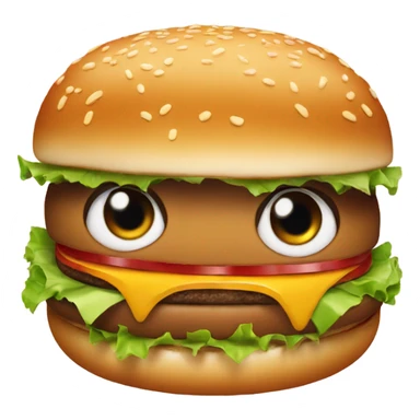 Burger with girly eyes  sticker