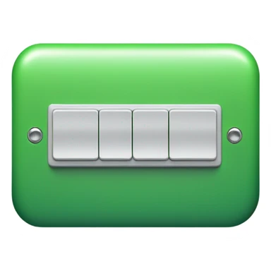 toggle switch - green and horizontal sticker