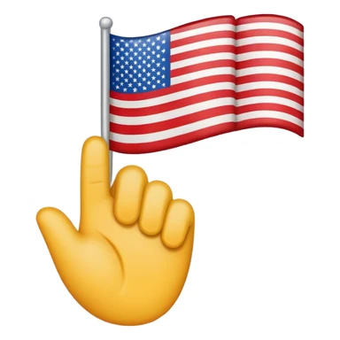 American flag salute emoji sticker
