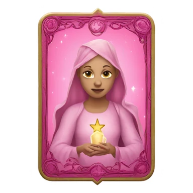 Pink tarot card sticker