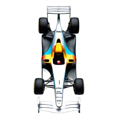 f1 racing car front view  sticker