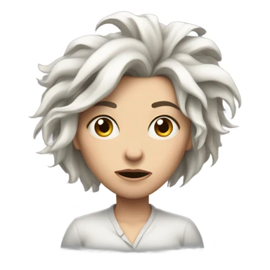 Sleepy crazy white lady sticker