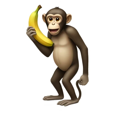 monkey eating a banana sticker