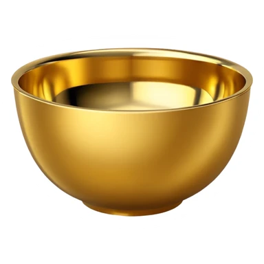 shiny gold bowl, top view sticker