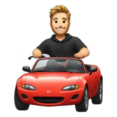 Mr beast riding a miata sticker