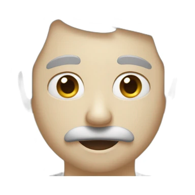 Chat blanc avec une tache grise sur le visage sticker