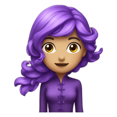Fleur violette sticker