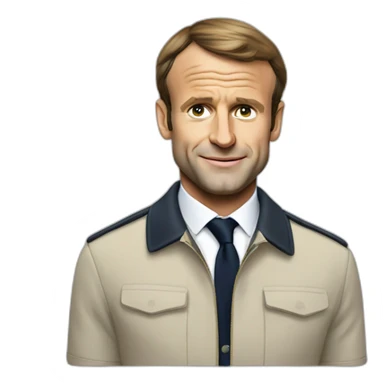 Emmanuel macron wearing polo sticker