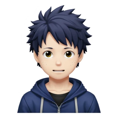 dabi from my hero academia with a cute expression sticker