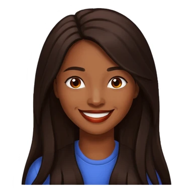 Rozonda Chilli Thomas with dark brown long hair sticker