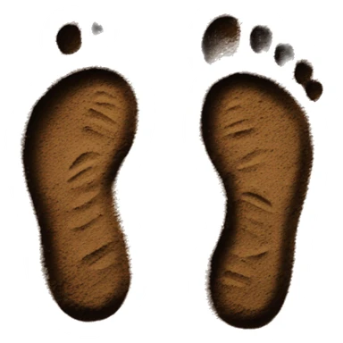 pair of shoeprints in the dirt sticker