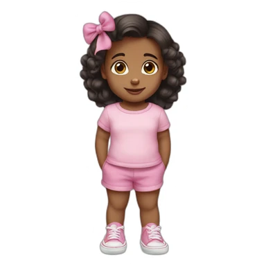 18 month old girl wearing pink Vans shoes sticker