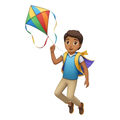 person flying a kite outdoors sticker