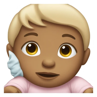 Baby with a bear sticker