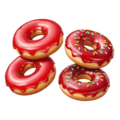 Apples and sugar coated donuts sticker