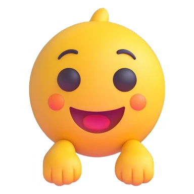 toy, 3D emoji style, soft shading, lively and expressive, suitable for app icon sticker