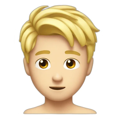 Blonde boy twitch emote sticker