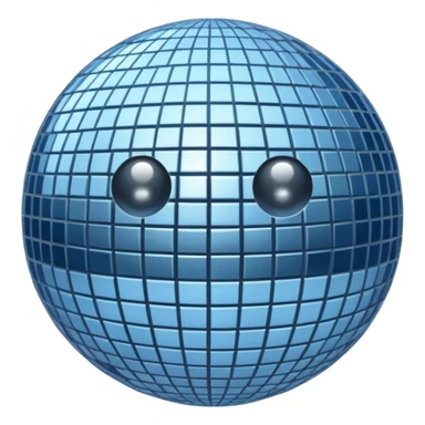 disco ball moon sticker