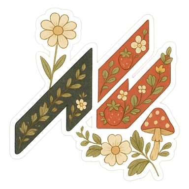 Using a transparent background, give the Assetto Corsa a cute Cottagecore makeover sticker