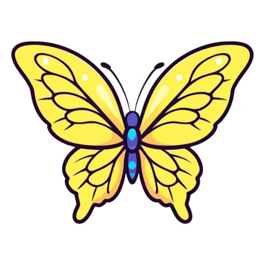 aesthetic butterfly with sparkles sticker