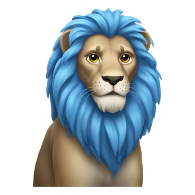 Blue mane lion sticker