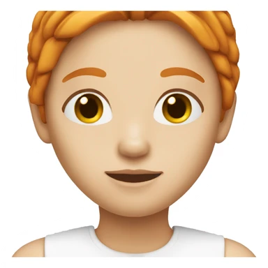 ginger girl with white skin and straight hair sticker