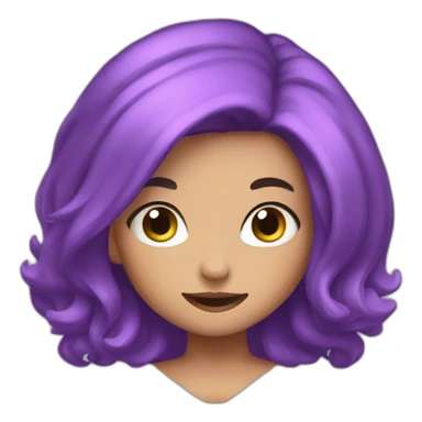 Cute witch purple hair exercising sticker