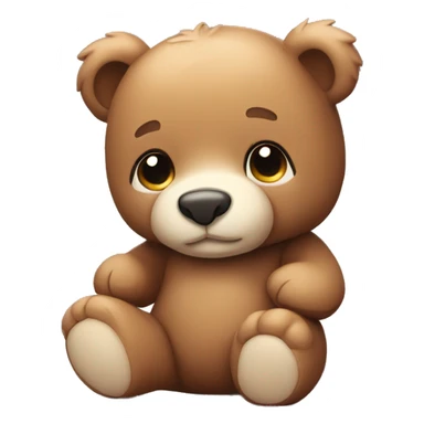 cute cuddly teddy bear sticker