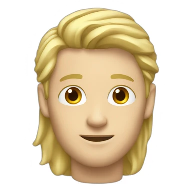 man data nerd alpinist with blond hair sticker