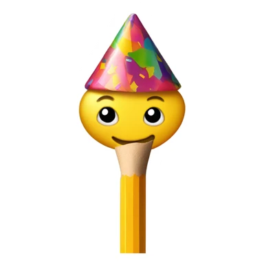 drawing pencil with samba elements and party confetti sticker