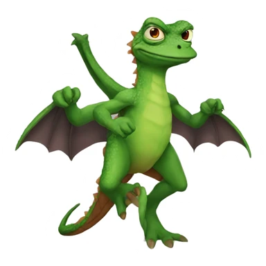 full body Pepe as Dragon sticker