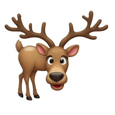 christmas reindeer sticker