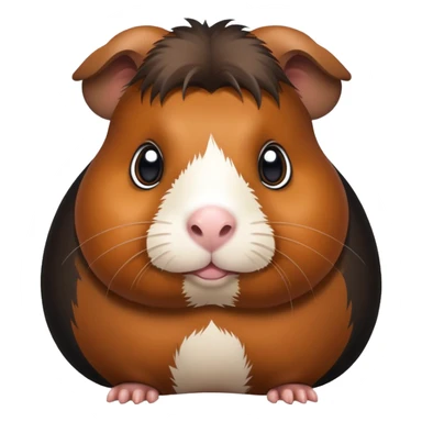 Huge fat black And brown guinea pig with big eyes sticker