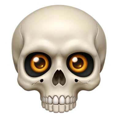 skull with a surprised expression sticker