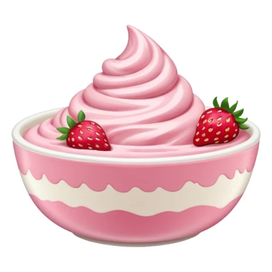 Strawberry yoghurt in 3d sticker