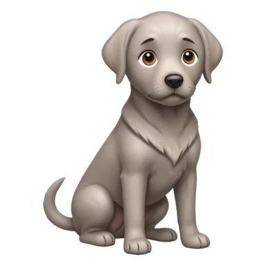 Silver labrador sticker