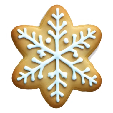Sugar cookie with snowflake sticker
