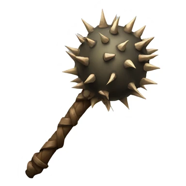 round-headed mace with thorns all around sticker