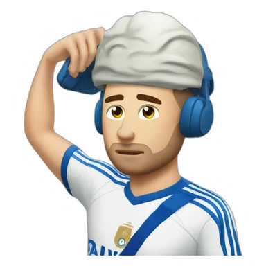 phone on head zidane sticker