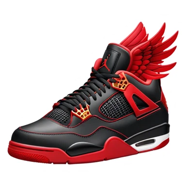 Black and red Jordan 4’s sticker