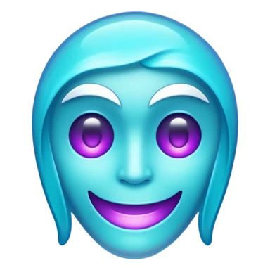 glitter cian and purple phantom sticker